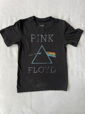 Pink Floyd Black Kids Short Sleeve Prism Logo Tee